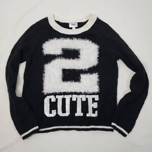 Justice Girls 10 Large Black Sweater